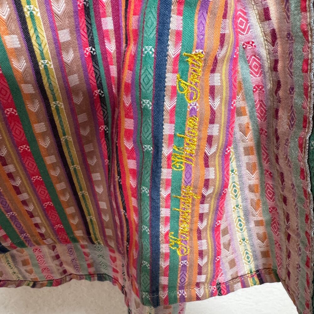 Robert Graham Mens Long Sleeve Button Shirt Size M Flip Cuff Bold Bright - Picture 7 of 10
